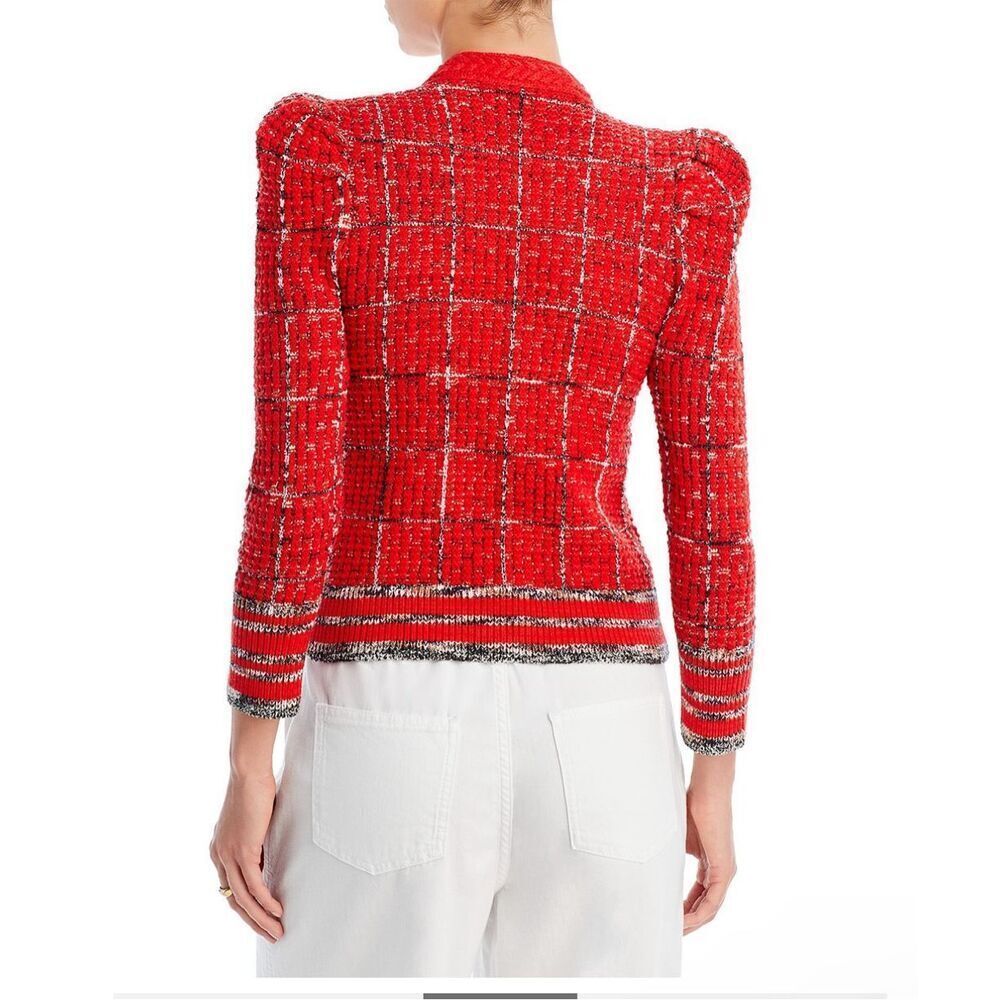 New NWT Jenni Cardigan in Red Multi L'AGENCE Retails $675 Sl - Picture 3 of 9